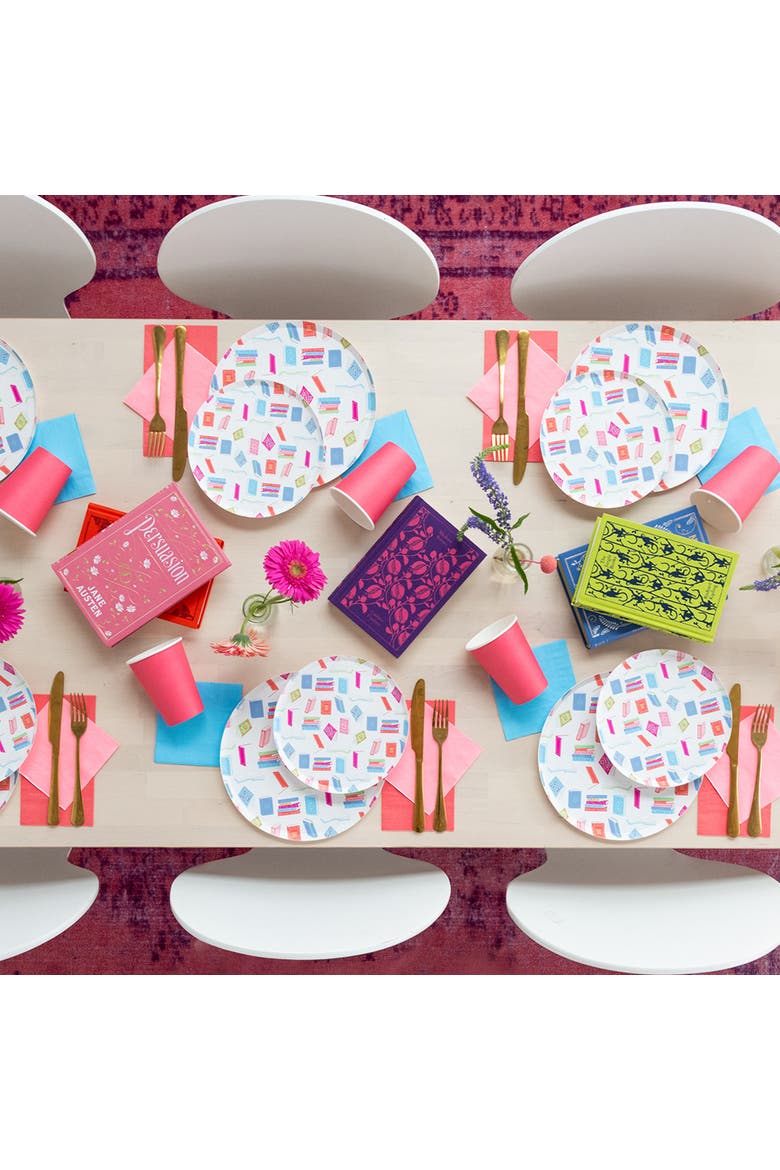 Book Club Dessert Plates, Alternate, color, Assorted Pre-Pack