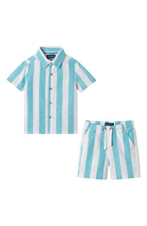 Oxford Cotton Button-Up Shirt & Shorts (Baby)