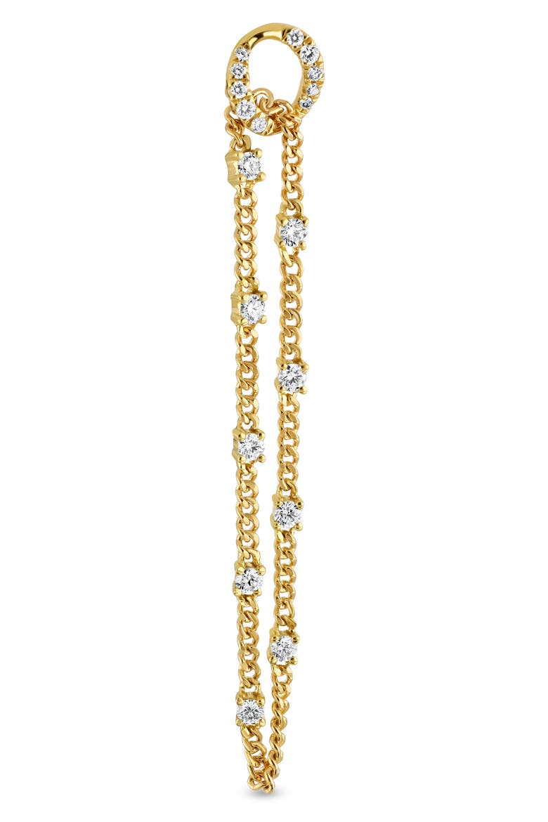 18K Gold Varda Diamond Chain Drop Earrings (Online Trunk Show), Alternate, color, 18K YELLOW GOLD/ DIAMOND