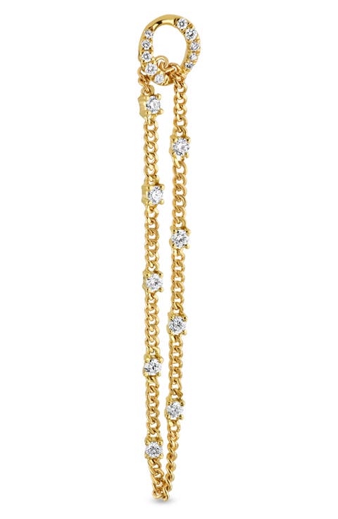 18K Gold Varda Diamond Chain Drop Earrings