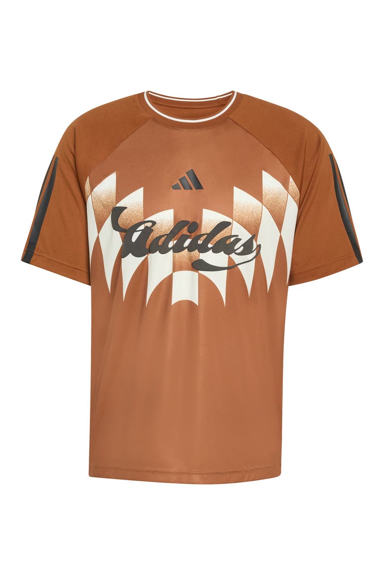 Tiro X Common Goal Jersey T-Shirt, Alternate, color, DUSKY BRONZE/ OFF WHITE/ BLACK