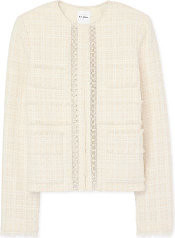 【ALUDE SELECT】 tweed jacket white ALUDE SELECT】white tweed jacket | 【ALUDE】韓国メンズ