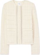 ST. JOHN Embellished Tweed Jacket