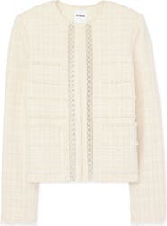 ST. JOHN Embellished Tweed Jacket