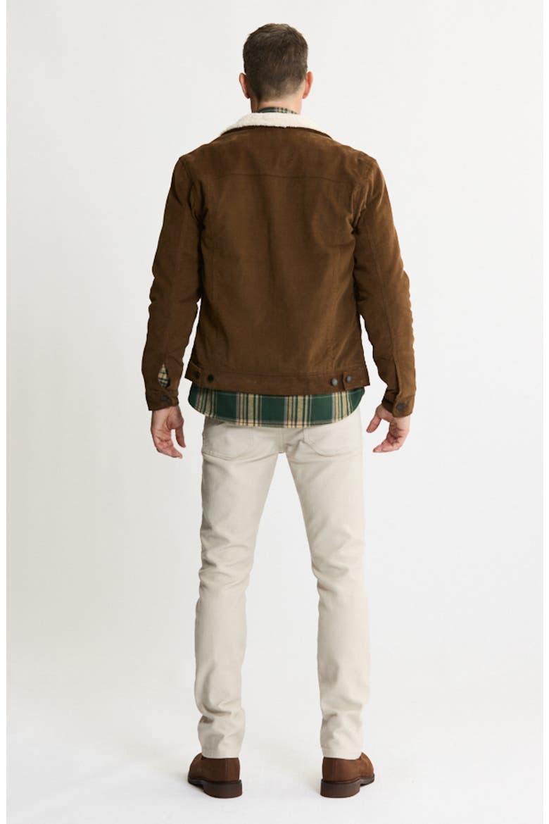 Faux Shearling Lined Trucker Jacket, Alternate, color, KHAKI