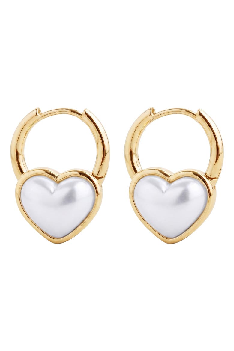 Hira Heart Huggies, Main, color, Gold