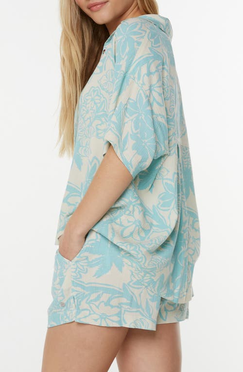 Roxy Kokomo Floral Camp Shirt In Blue