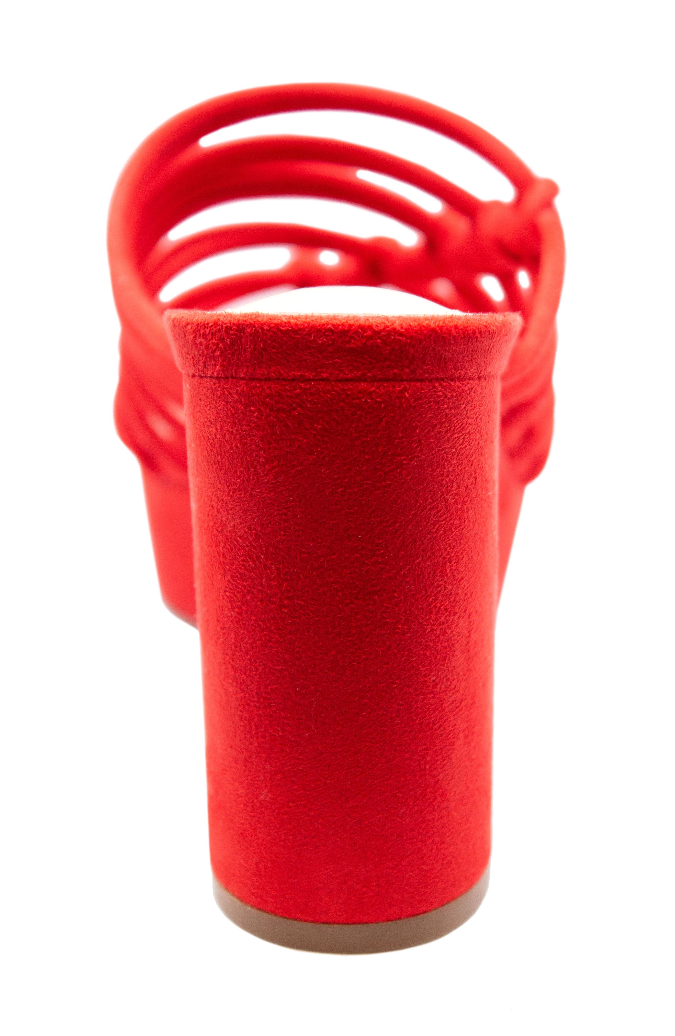 Meadow Platform Sandal, Alternate, color, HOT RED-MS