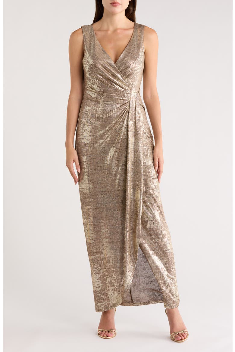 Foiled Jersey Dress, Main, color, FLAX