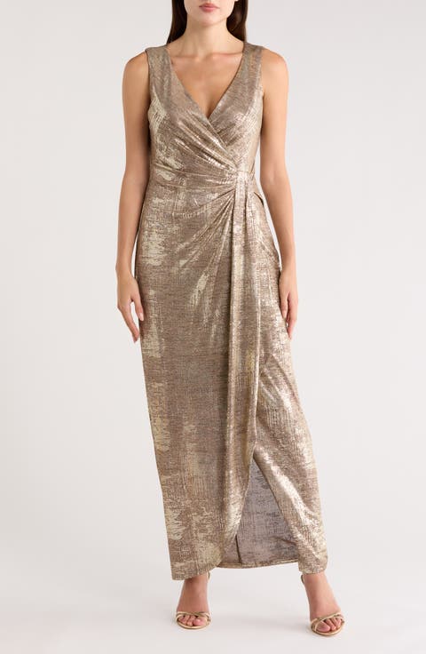 Foiled Jersey Dress