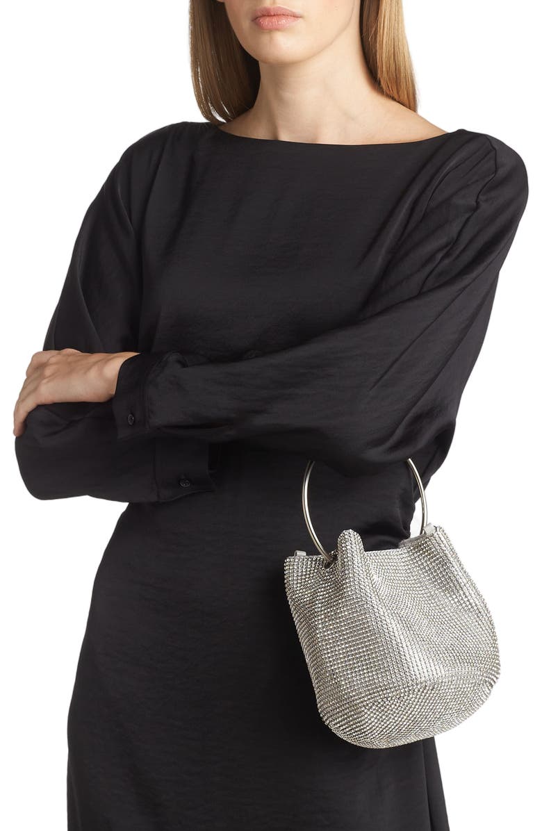 Whiting & Davis Luna Mesh Bracelet Bucket Bag, Alternate, color,