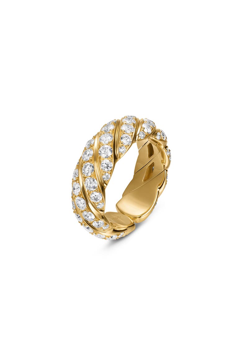 Sculpted Cable Flex Band Ring, Alternate, color, GOLD