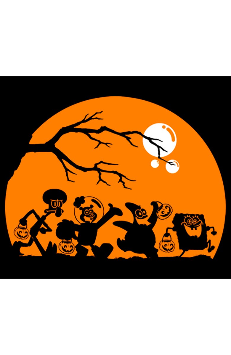 SpongeBob SquarePants Men's SpongeBob SquarePants Halloween Trick or Treat  Graphic T-Shirt, Alternate, color, Black