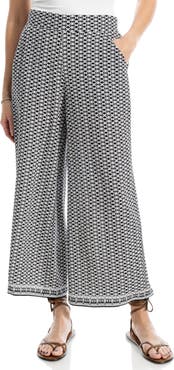 MAX STUDIO Crop Wide Leg Crepe Pants