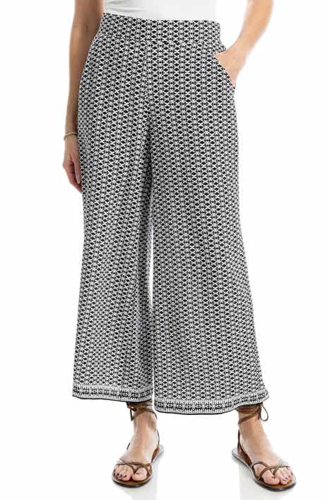 MAX STUDIO Crop Wide Leg Crepe Pants