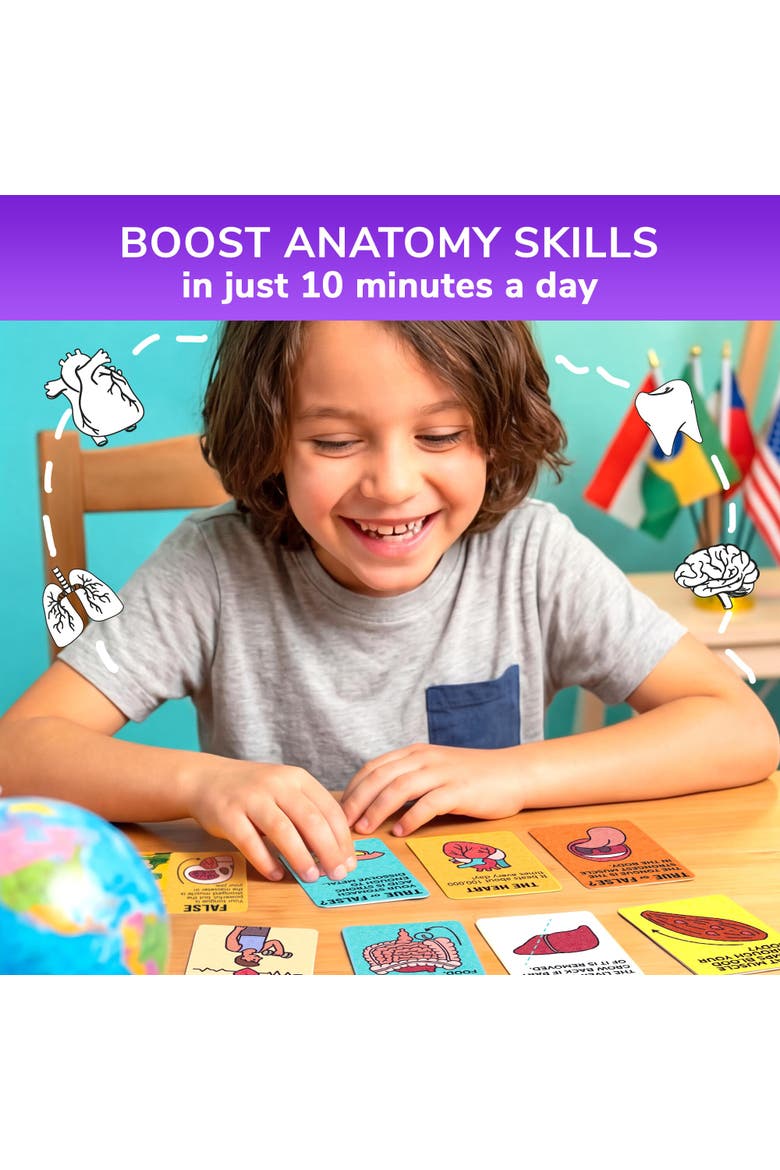Kids Trivia Card Games - World, Space, History & Human Body, Alternate, color, Body