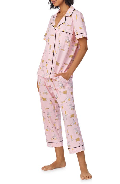 Bedhead Pajamas Print Crop Stretch Jersey Pajamas In Say Yes To Pasta