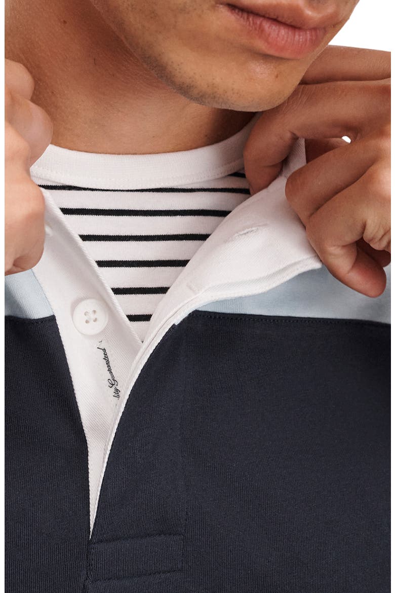 Striped Cotton Rugby Shirt, Alternate, color, LTBLM