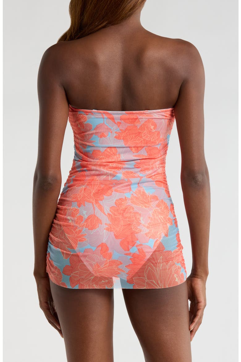 swim dress with mesh overlay Plus Size - Mesh Swim Dress