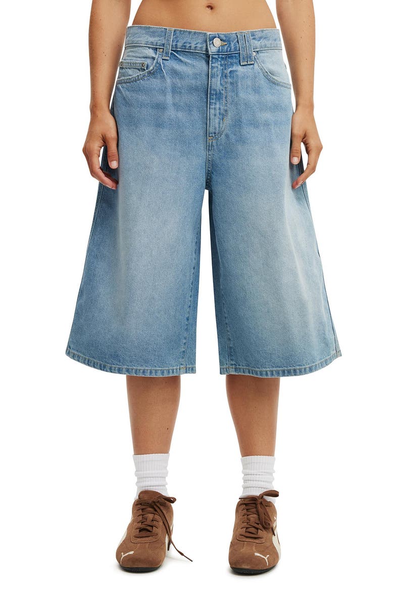 Women's 91 Baggy Denim Jort, Main, color, Blue Haze
