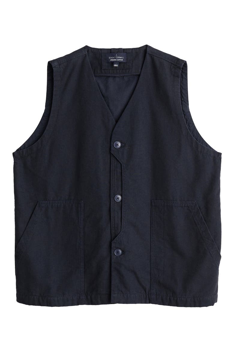 Metern Organic Cotton Vest, Alternate, color, INKWELL