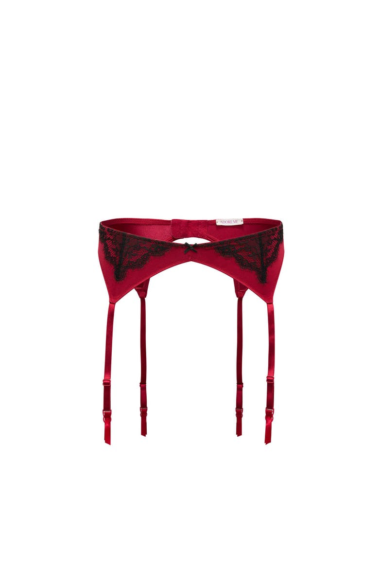 Amrenn Garter Belt Lingerie, Alternate, color, Dark red