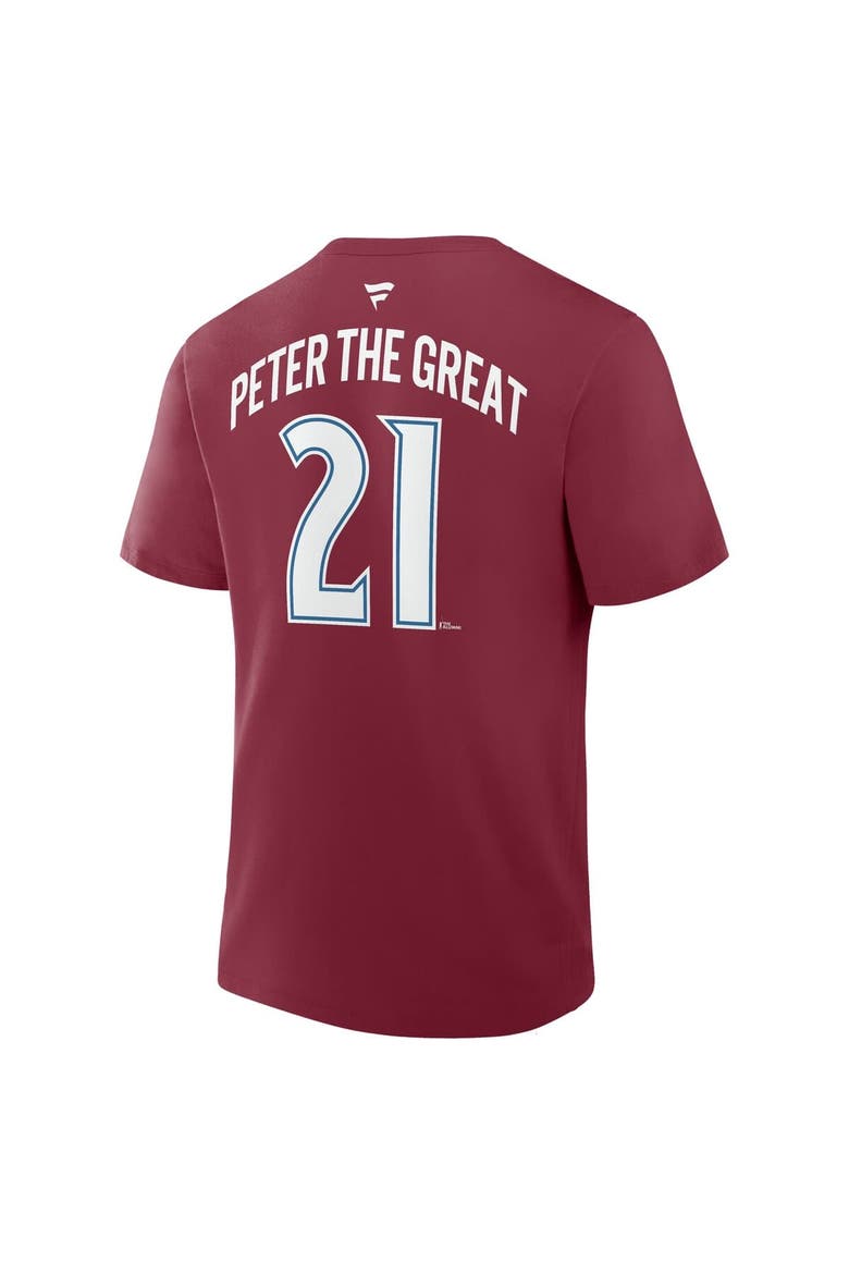 Men's Fanatics Peter Forsberg Burgundy Colorado Avalanche Retired Player Nickname T-Shirt, Alternate, color, Burgundy