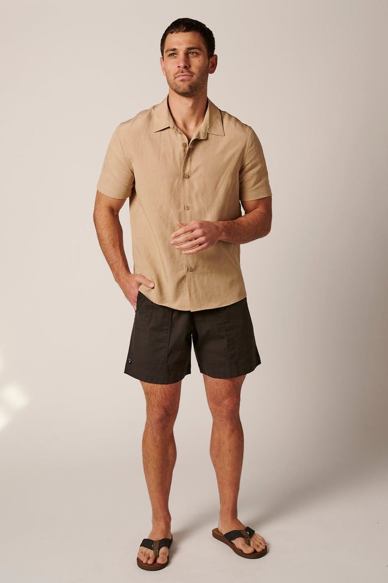 Cabana Button Up, Alternate, color, Shitake