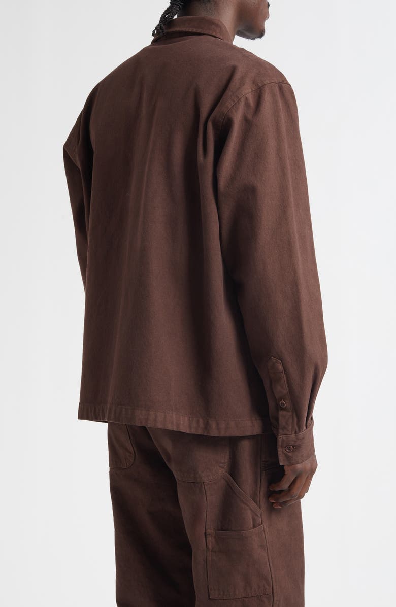 Sky High Farm Workwear Cotton Canvas Work Overshirt, Alternate, color, Brown