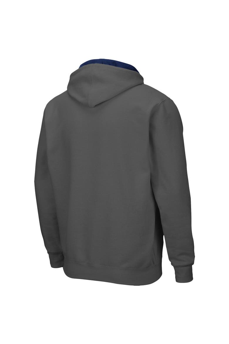 Men's Colosseum Charcoal UConn Huskies Arch & Logo 3.0 Full-Zip Hoodie, Alternate, color, Charcoal