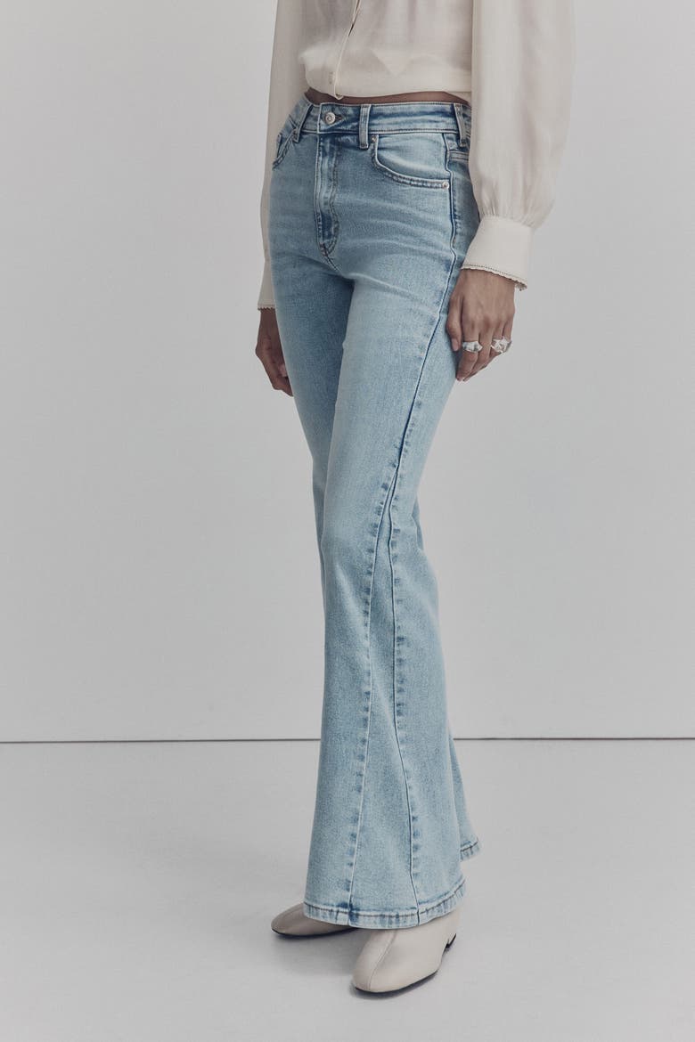 Flared High Jeans, Alternate, color, Light denim blue