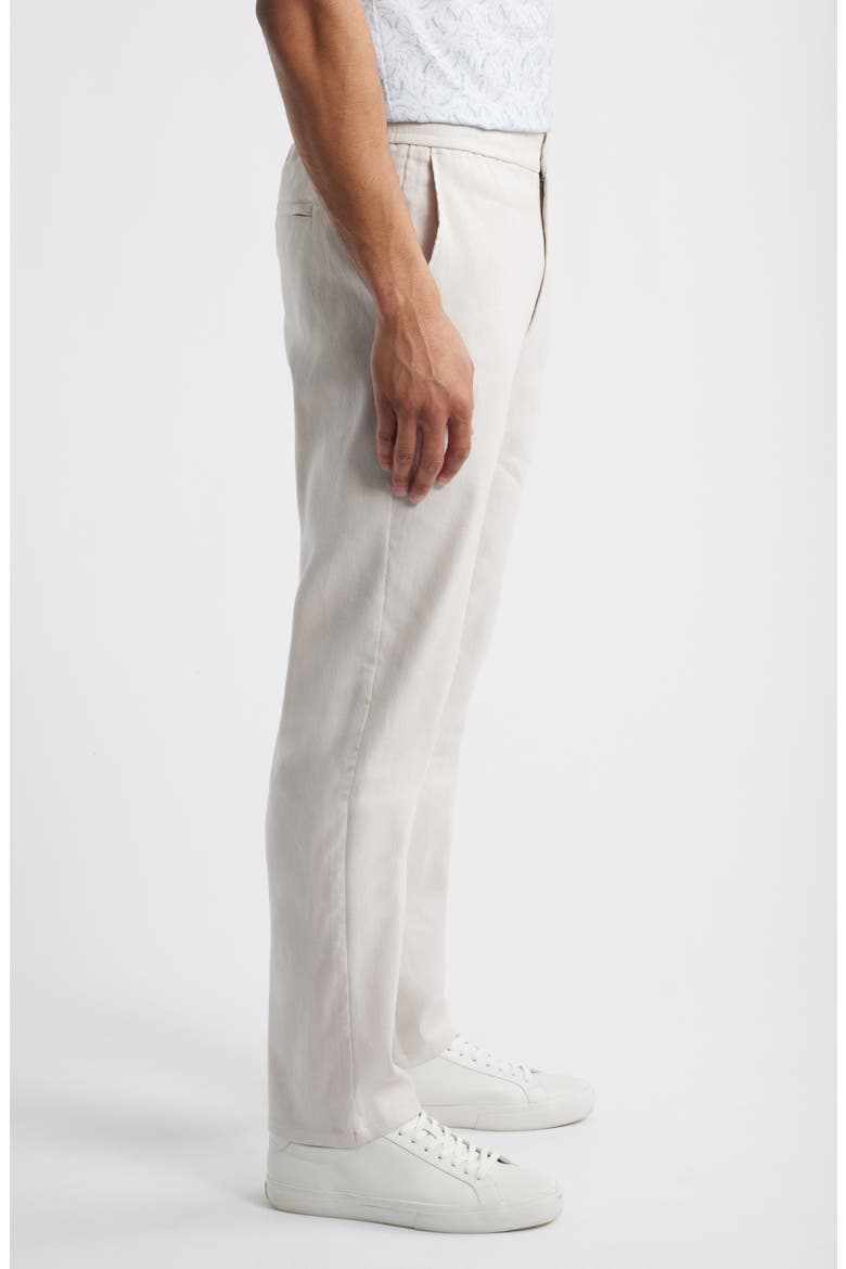 Tristan Stretch Linen & Cotton Drawstring Pants, Alternate, color, STONE