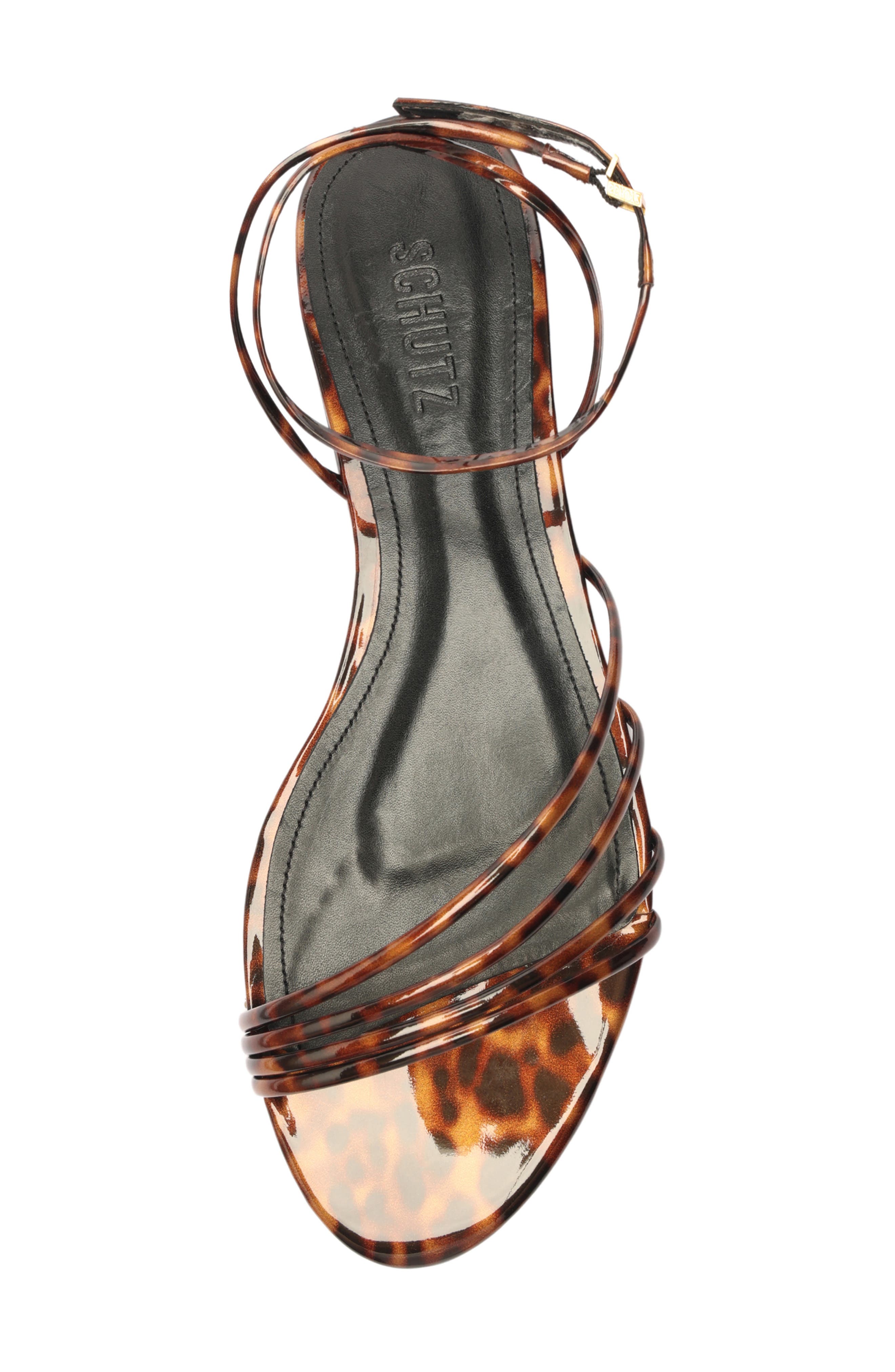 Schutz Inez Ankle Strap Sandal, Alternate, color, Brown