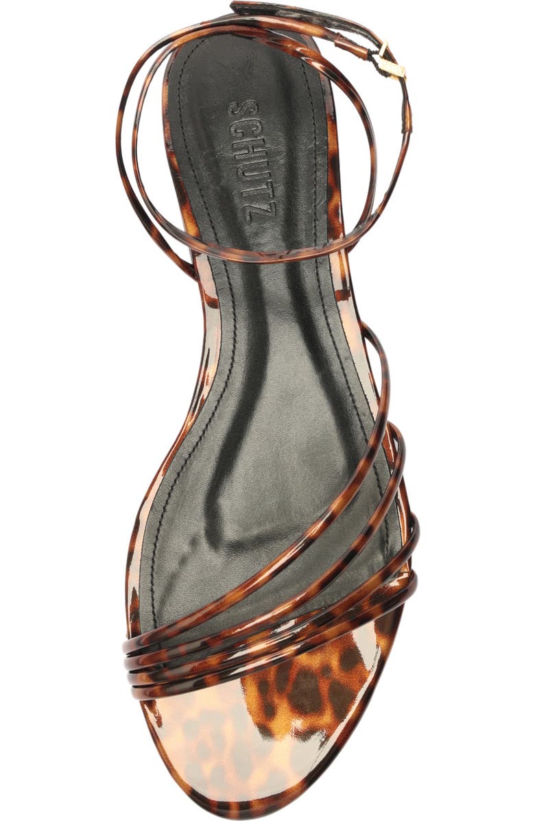 Schutz Inez Ankle Strap Sandal, Alternate, color, Brown