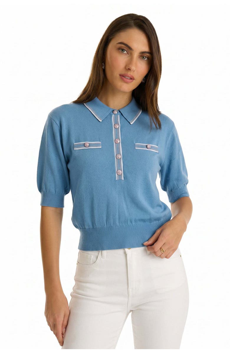 The Noli Shop Bobbi Polo Shirt, Main, color, Serene Blue