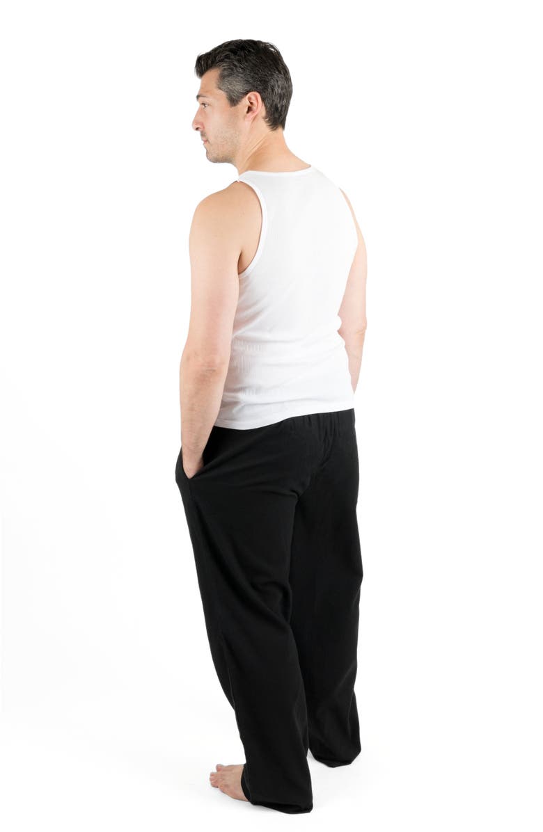 Leveret Men's Cotton Flannel Holiday Pajama Pants, Alternate, color, Black