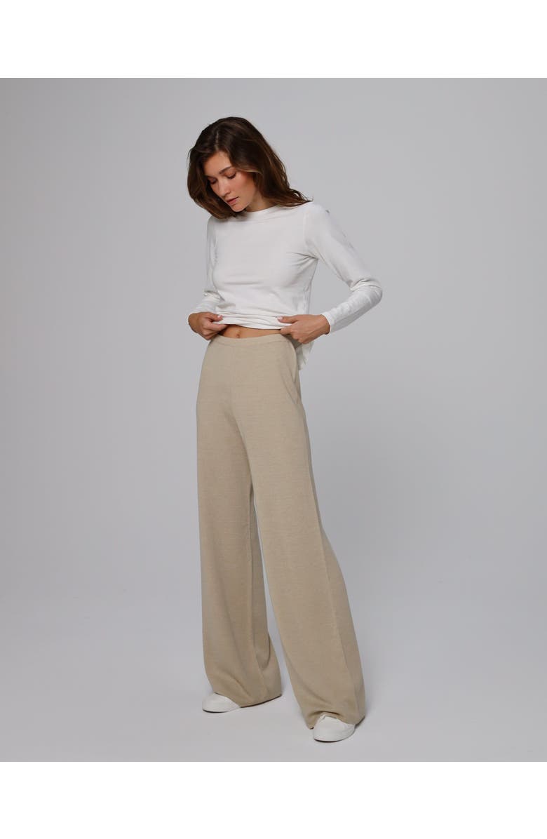 JUANA Nilo Knitted Pull-on Pants, Alternate, color, Beige