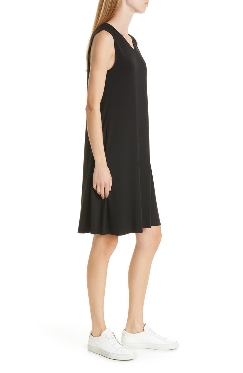 Eileen Fisher Sleeveless V-Neck Dress, Alternate, color, 