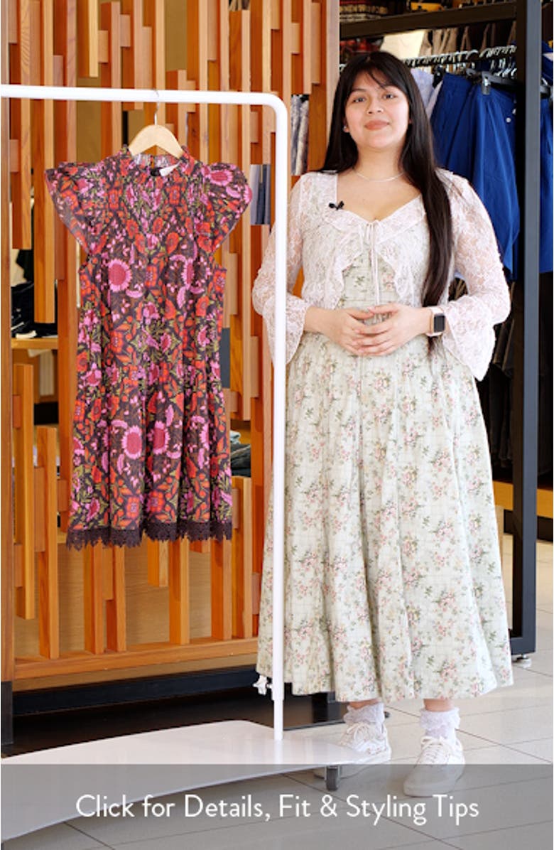 Poppy Print Drop Waist Minidress, sales video thumbnail