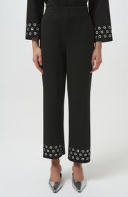 Joseph Ribkoff Grommet Detail Straight Leg Pants
