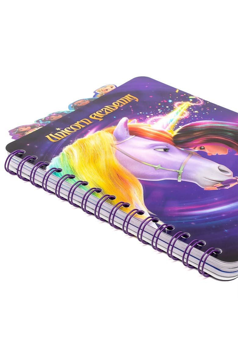 4 Tab Journal, Unicorn Academy, 160 Pages, Spiral Notebook, Kids 3+, Alternate, color, Multicolored