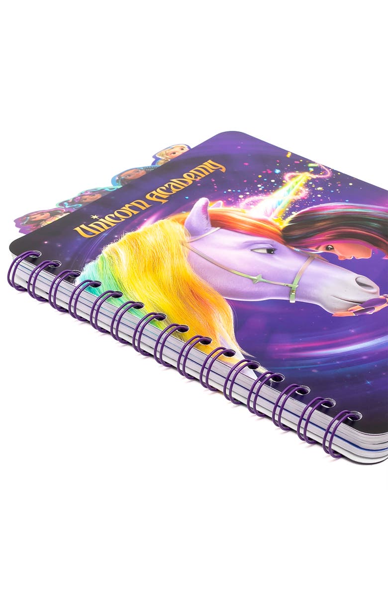 Inkology 4 Tab Journal, Unicorn Academy, 160 Pages, Spiral Notebook, Kids 3+, Alternate, color, Multicolored