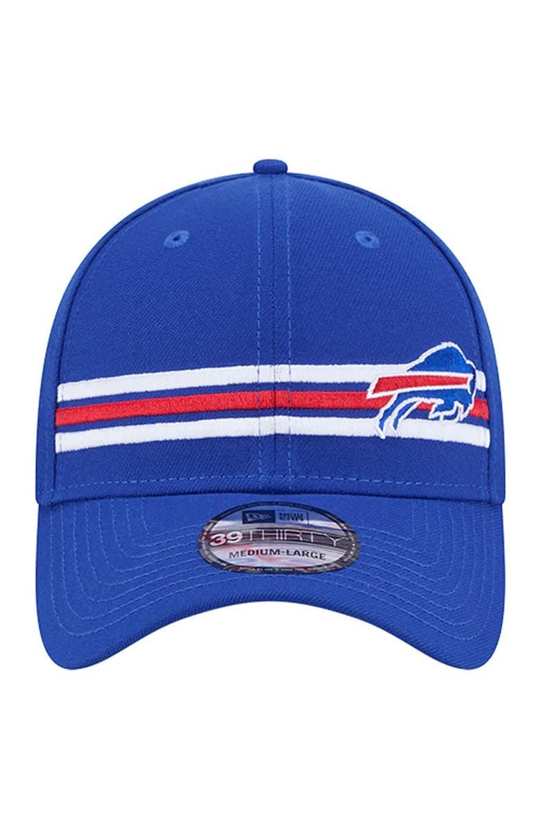New Era Men
s New Era Royal Buffalo Bills Stripes 39THIRTY Flex Hat, Alternate, color, Royal