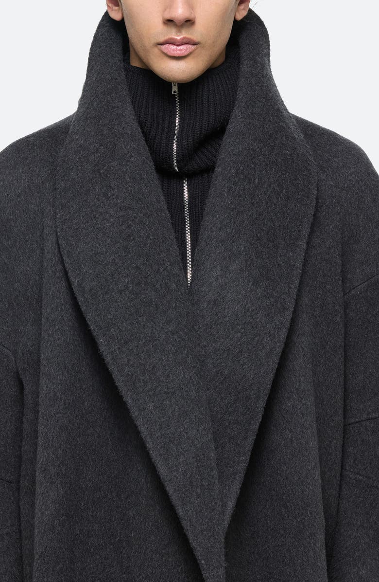 Helmut Lang Apex Oversize Recycled Wool Cocoon Coat, Alternate, color, 