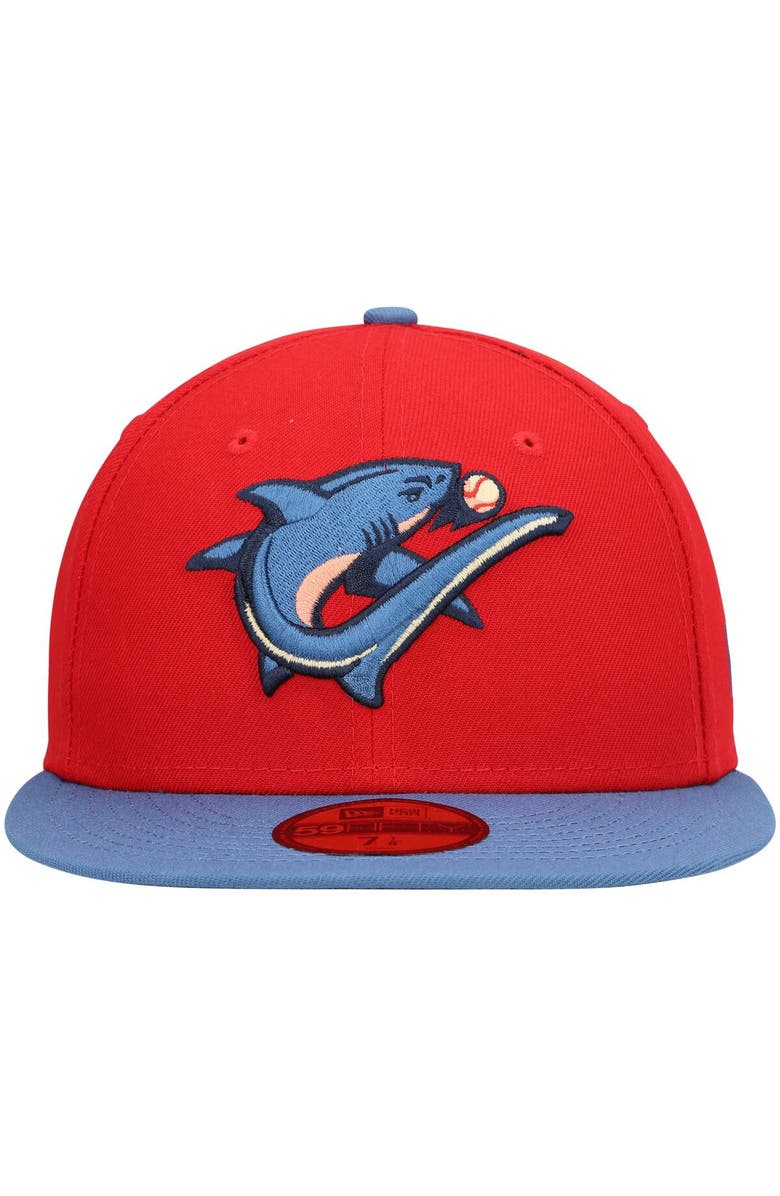 New Era Men's New Era Red Clearwater Threshers Road Authentic Collection 59FIFTY Fitted Hat, Alternate, color, 