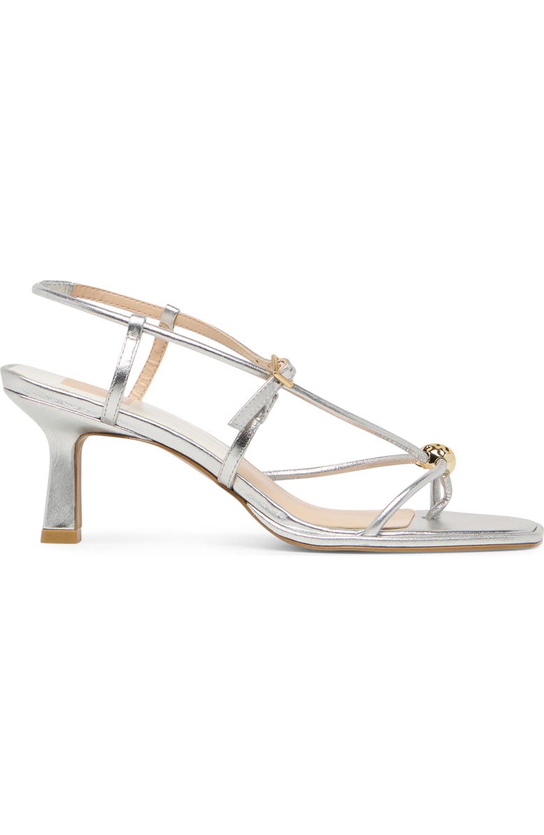 Dolce Vita Mylee Heels Sandal, Alternate, color, Silver Distressed Leather