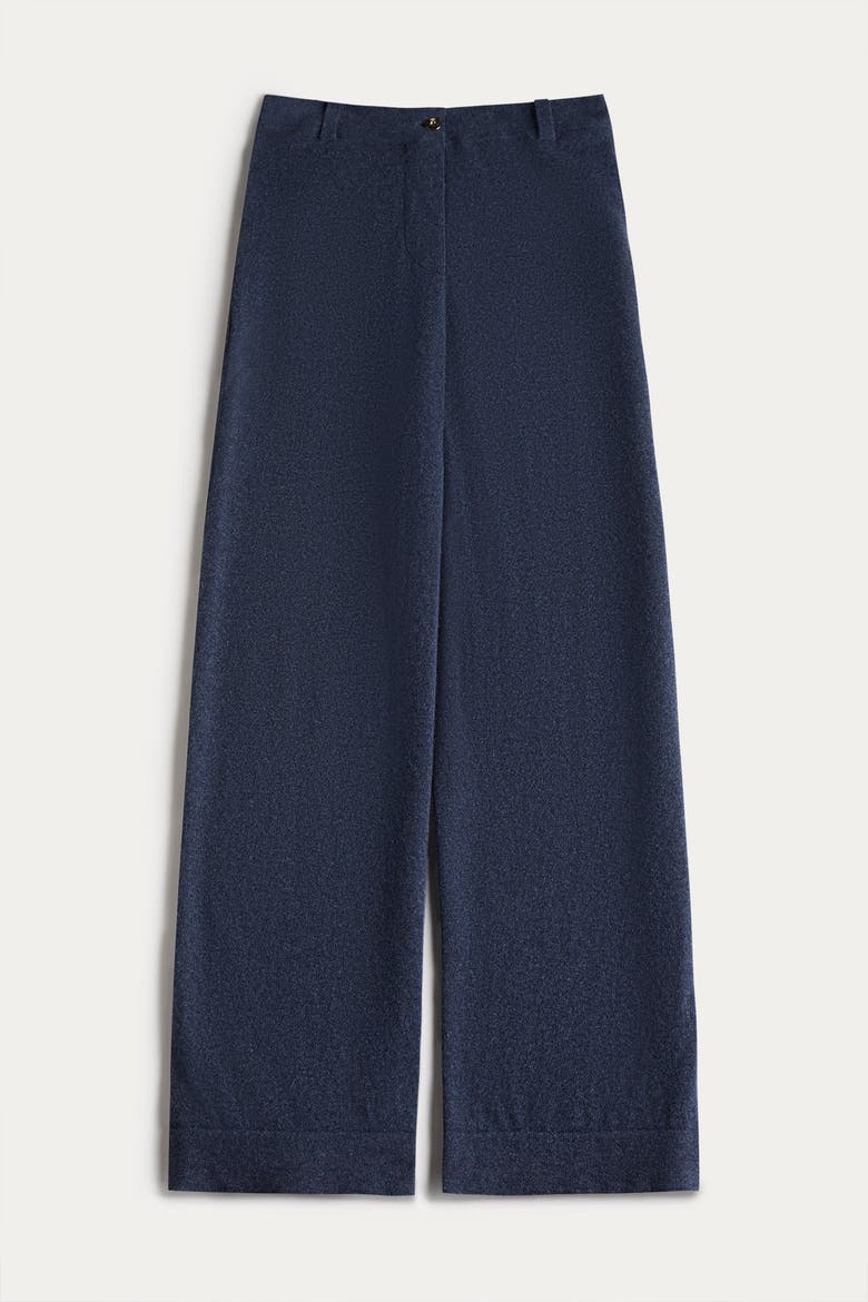 Naples Denim Cashmere Wide Leg Pants, Alternate, color, Indigo