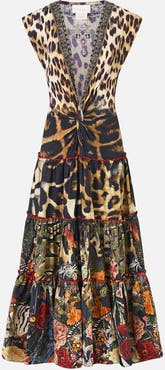 Camilla Cap Sleeve Twist Front Midi Dress