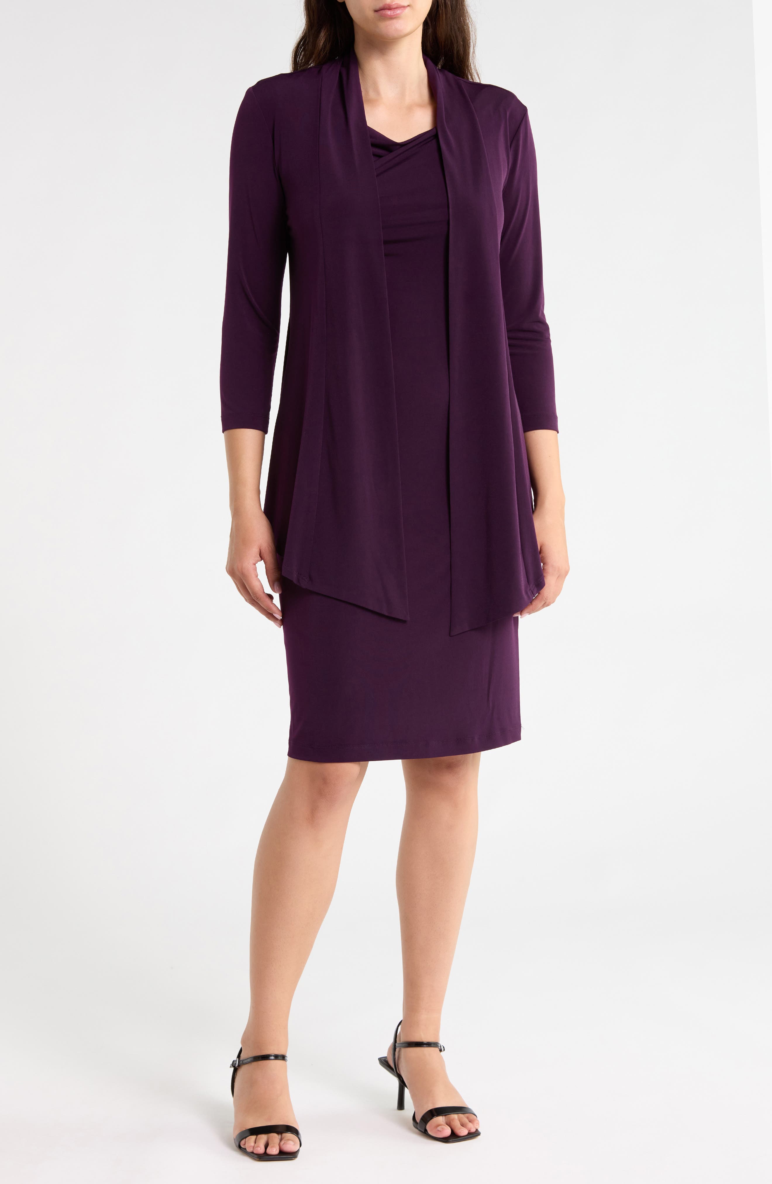 Long Sleeve Mock Jacket Dress