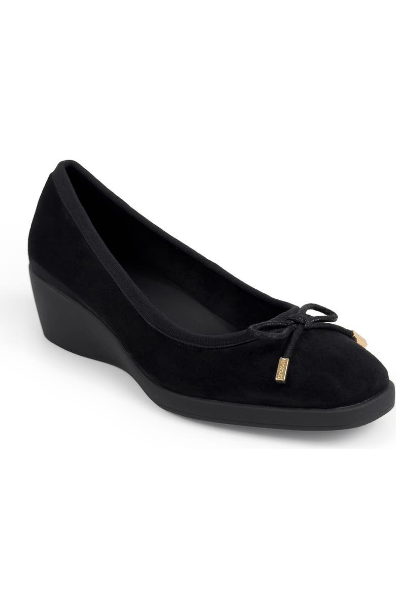 Aerosoles Tema Ballet Wedge Pump, Main, color, Black Faux Suede